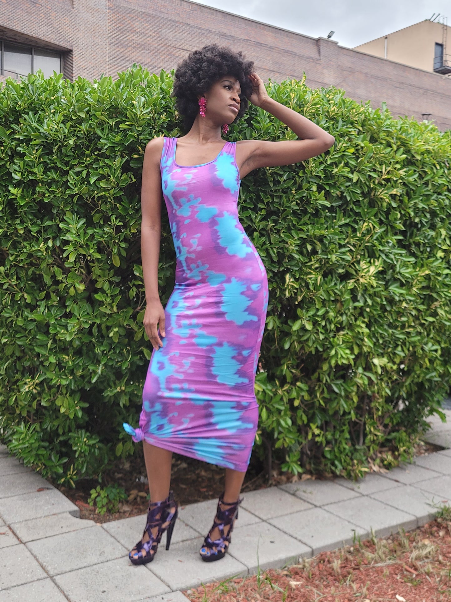 SKK Tye Dye Print Dress