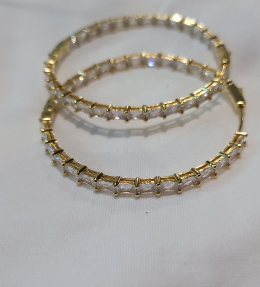 square cubic zicornia  hoops