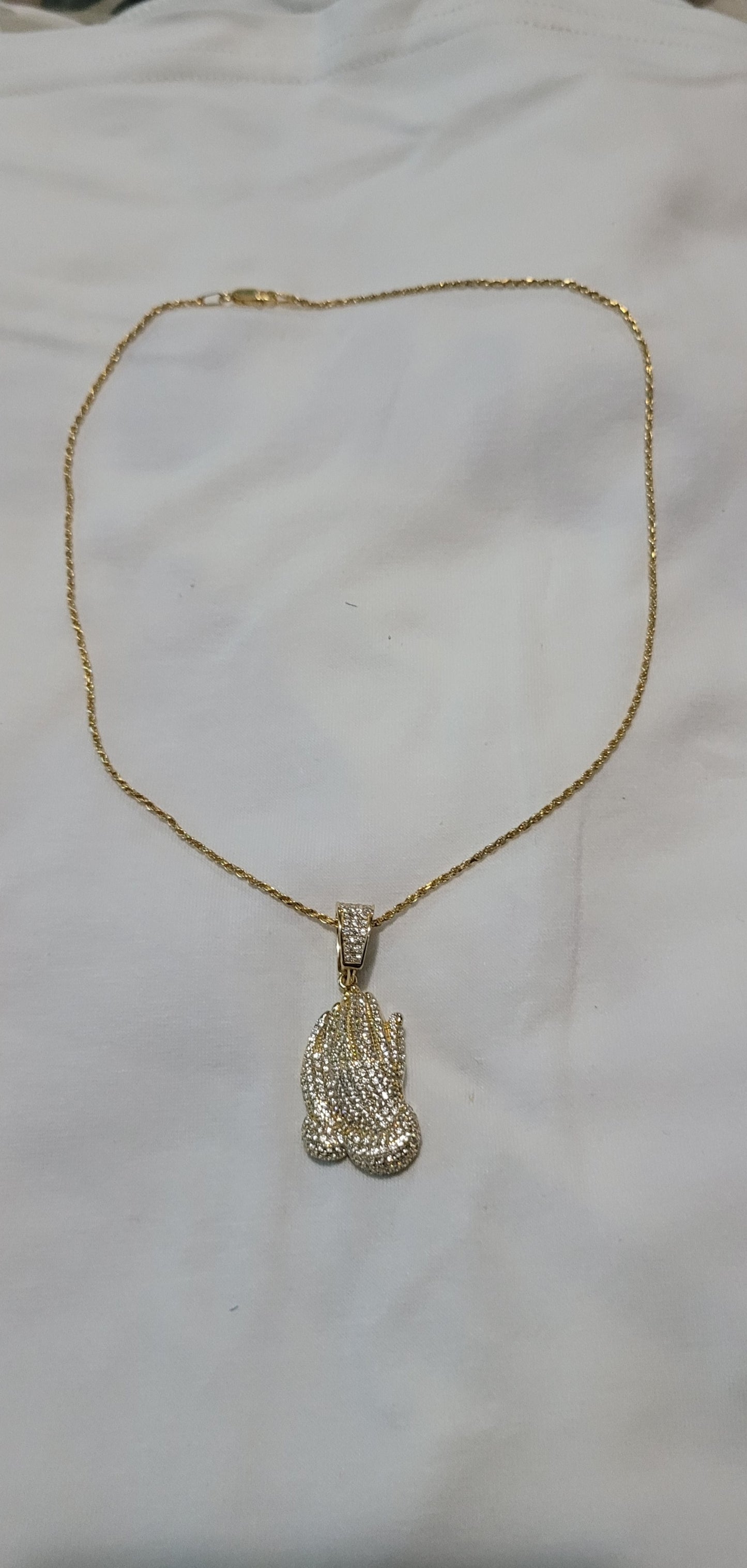 praying hands necklace